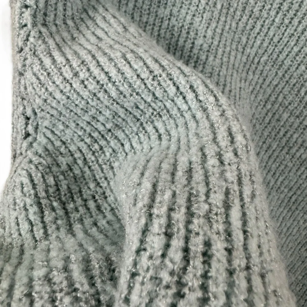 * Lane Bryant Sweater Scallop Size 18/20 Long Sleeve Knit Plus Size Light Blue - Picture 9 of 13